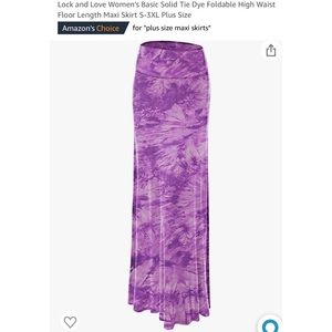 Tie-dye maxi skirt - purple